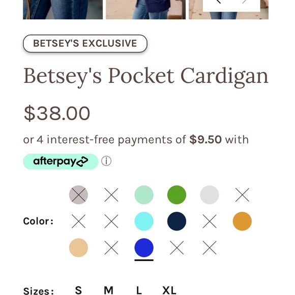 Betsy’s Boutique Royal Blue long cardigan - Picture 4 of 5